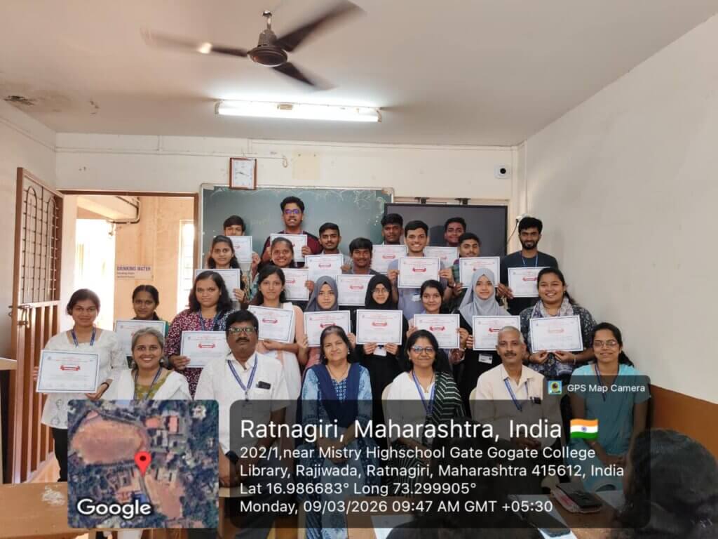 गोगटे जोगळेकर (स्वायत्त) महाविद्यालयात पीएम-उषा अंतर्गत ‘वैदिक गणित’ स्कील एनहान्समेंट कोर्सच्या प्रमाणपत्रांचे वितरण